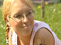 In den arsch, Grosser schwanz, Blondine, Spermaladung, Deutsch, Hardcore, Im freien, Titten
