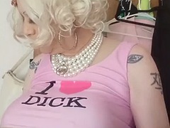 Leie, Schönheit, Blondine, Dildo, Hardcore, Transfrau, Abendanzug, Ablutschen