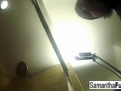 Samantha Saint has bathtub sex with Abigail Mac