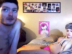 teen shemale and boyfriend on webcam