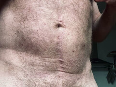 Old Sack Jerks off His Horny Cock and Squirts