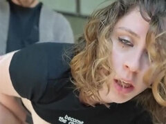 Hot Redhead Tate Gets Facial from Big Cock in Public - Extreme Teen Sex
