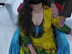 Pakistani housewife full body massage by stranger in front of her cuckold husband to fuck with clear Hindi audio