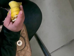 Pik sutte, Bus, Blottere, Håndjob, Offentlig, Tog