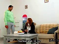 여자친구, Hd, 괴물, 빨간 머리, 고함치는, 면도된, 운동, 젖가슴