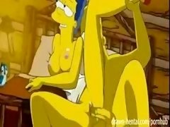 In A Log Cabin Out In The Woods, Marge & Homer Have A Night Of Passionate Sex