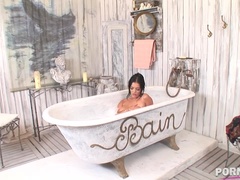 Gorgeous Jasmine Black enjoys a bubble bath followed by hardcore anal sex GP1354
