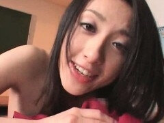 Hot youthful asian plays with fuck tool and gets a creamy reward