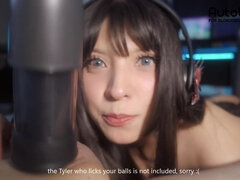 Insanely cute Tyer Waifu MILKS her man with Vacuglide.