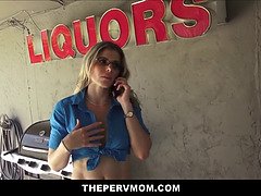 Wild massive knockers cougar step mom Cory Chase tempts her step stepson outside ejaculations on his big cock pov