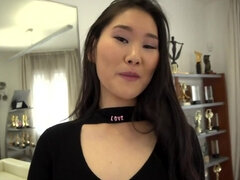 Casting video starring a sublime Asian newcomer with a hot twat