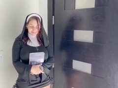 Hot Devoted Nun with Rounded Huge Ass will do anything - Blonde