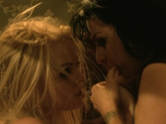Blonde and brunette pirates fight and make love in one scene