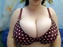 Good-looking huge tits web camera