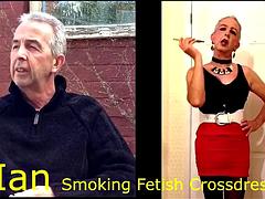 Ian the smoking fetish transvestite fag