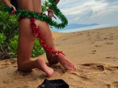 素人, ビーチ, 公共, ガリガリ