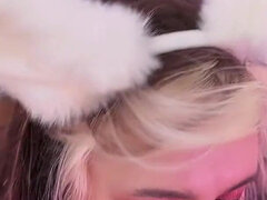 Amatør, Stor svart kvinne, Kukk suging, Par, Sperm skott