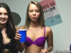 Cul, Brunette brune, Collège université, Dortoir, Naturelle, Réalité, Rasée, Adolescente