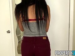 Landlord blackmailed into fucking his girlfriend