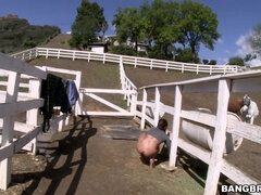 Sex-hungry lovers enjoy passionate sex at the ranch