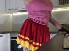 Stjärt mot mun, Stor stjärt, Trosor, Kjol, Sockor, Upskirt