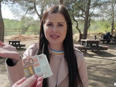 Chica, Mamada, Morena, Polla, Dinero, Público, Coño, Montar