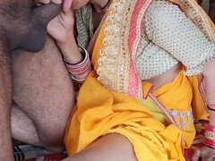 Indian bhabhi Abiraj enjoys a jizz-swapping blowbang with lots of action
