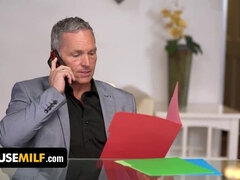 Amerikai, Tekintélyes didik, Fekete, Gesztenyebarna, Ruhában, Kugár, Érett feleség, Két férfi egy nő