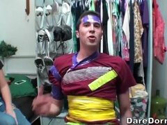 デカ尻, 黒人, 茶髪の, 学生寮, 黒人, レズビアン, 剃毛, スパンキング