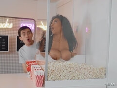 Black slut Tina Fire gets sodomized in the cinema