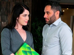 Stor kuk, Avsugning, Brunett, Doggystyle, Naturliga tuttar, Fitta, Mager, Stockings