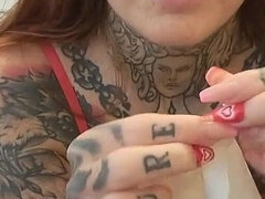 素人, フェティッシュ, ピアス, 赤毛, 一人, タトゥー