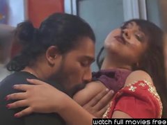 Bearded Indian guy pokes hot maid on the kitchen table