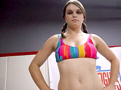 Stephie Staar lezzy grappling romp fight with Anastasia Rose