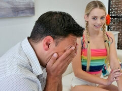 Stor pik, Blondine, Hundestilling, Lille kvinde, Rottehaler, Barberet, Mager, Teenager