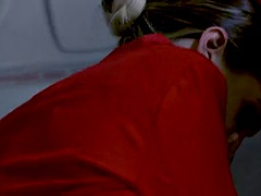 미인, 흑갈색 머리, 귀여운, 발, 발 페티쉬, 프랑스인, 랑제리, 마사지