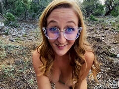 Blondine, Blasen, Hundestellung, Handjob, Masturbation, Milf, Im freien, Pov