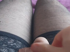 Amatéři, Stříkání spermatu, Masturbace, Punčocháče, Sólo