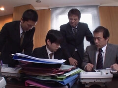 アジア人, フェラチオ, 巨乳な, 乱交, 日本人, オフィス, 奴隷