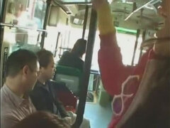 버스, 사정 샷, 딜도, 일본인, 수음, 야외의, 공개적인, 장난감들