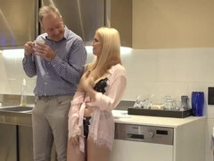 Nice teen gets frisky with her older boyfriend