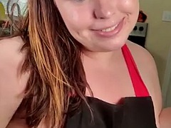 Midwestern BBW MILF Bakes Cookies Nude