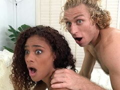 Culo, Nero, Pompino, Di colore, Interrazziale, Baciando, Ragazza, Tette