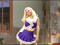 Duże cycki, Blondynka, Cheerleaderka, Wytrysk, Fetysz, Punkt widzenia, Nastolatki, Cycki