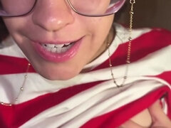 デカパイ, 茶髪の, 巨乳な, 言葉責め, 女, ハメ撮り, 一人, バイブレーター