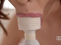 Kvinde, Give finger, Hd, Hæle, Lingerie, Solo, Tatovering, Legetøj