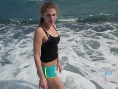 Salle de bains, Plage, Pieds, Branlette thaïlandaise, Petite amie, Petite femme, Douche, Vibromasseur