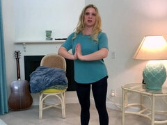 Stepson Helps Stepmom Make An Exercise Video - Big juggs