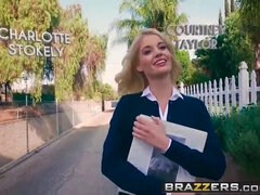 Charlotte Stokely and Courtney Taylor worship each other's hot pussies in Brazzers hot and Mean video