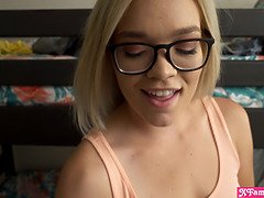 Grosser schwanz, Blasen, Brille, Hd, Pov, Realität, Jungendliche (18+), Titten